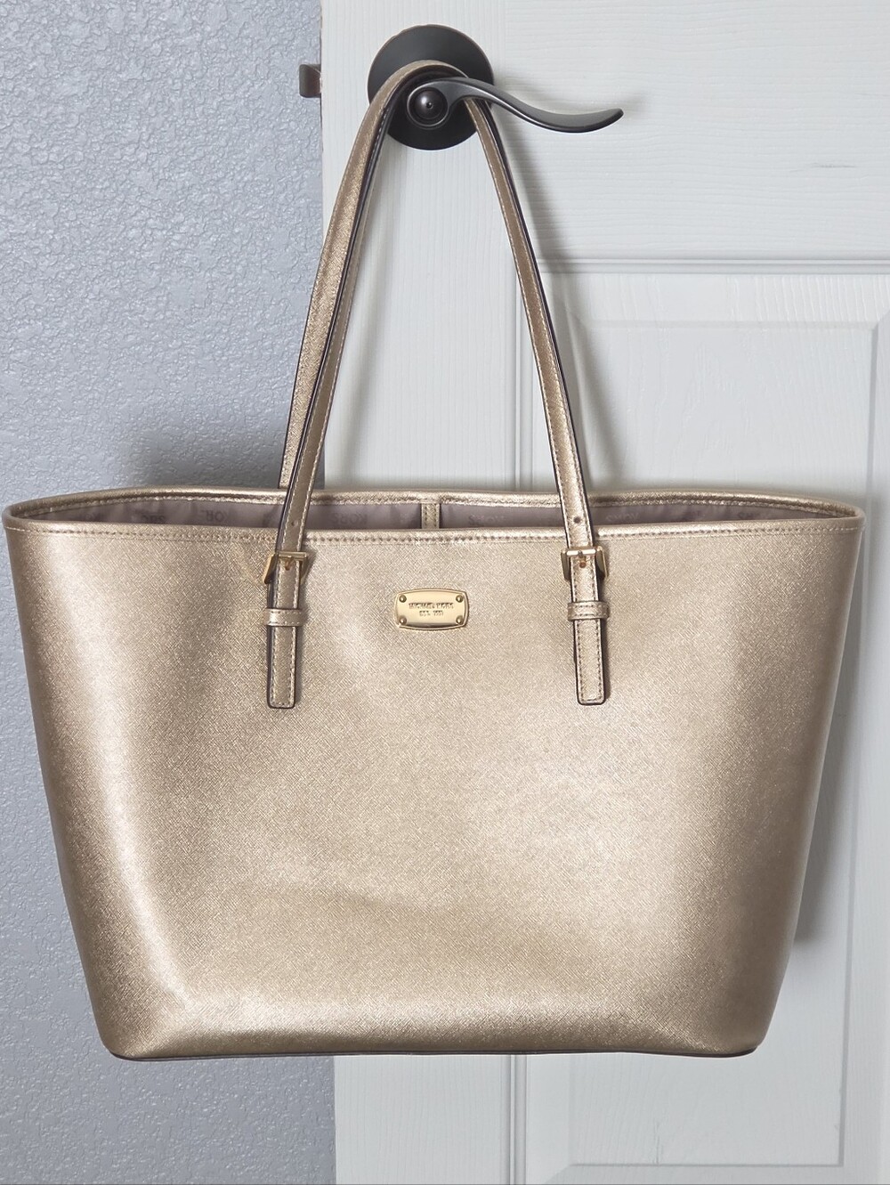 Michael Kors Metallic Gold Tote with Dual Straps